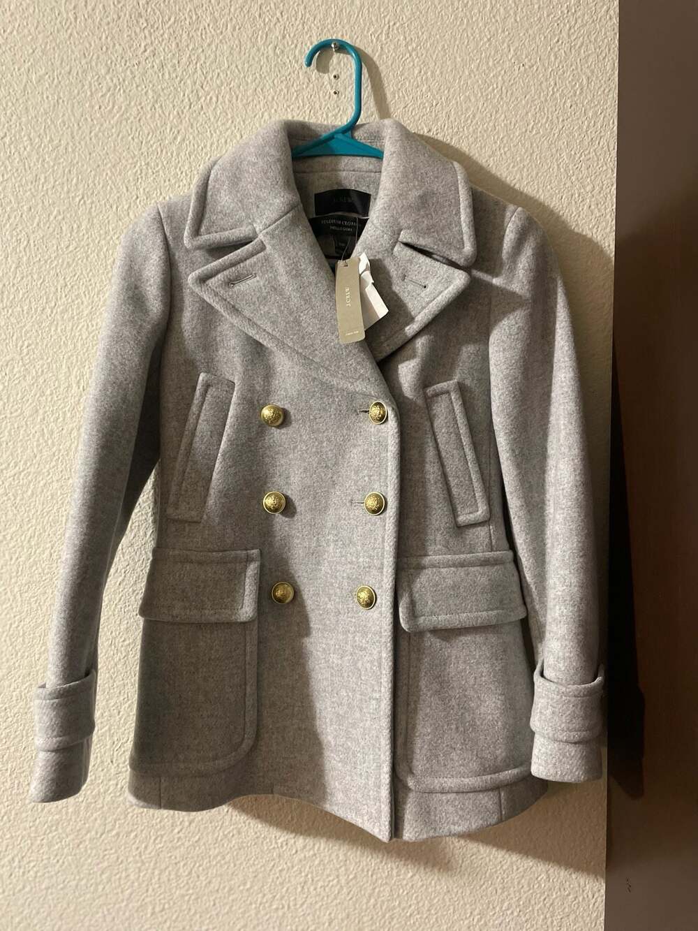 J.Crew Stadium Cloth Nello Gori Double-Breasted Pea Coat Size 00P